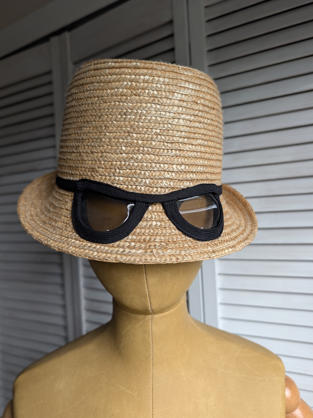 Kate Spade Dunes Lane Straw Cat-Eye Sunglasses Sun Hat, featuring a woven straw